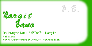 margit bano business card
